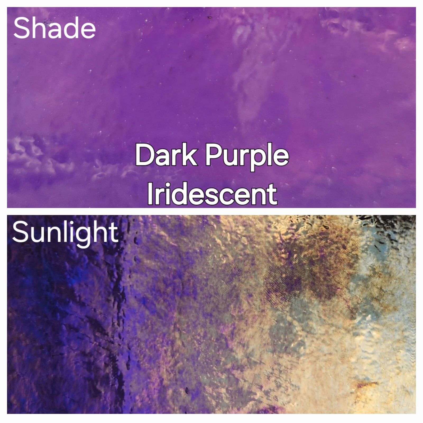 J Dark Purple transparent Iridescent (Bullseye)