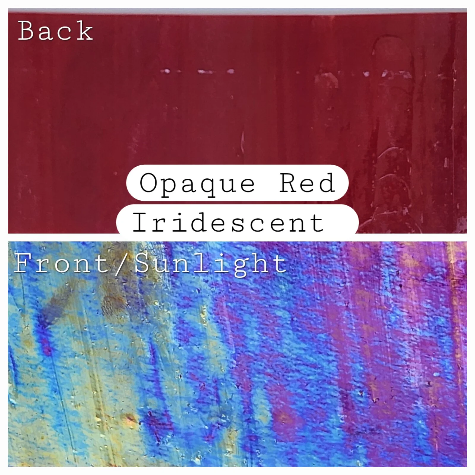M Red Opaque Iridescent