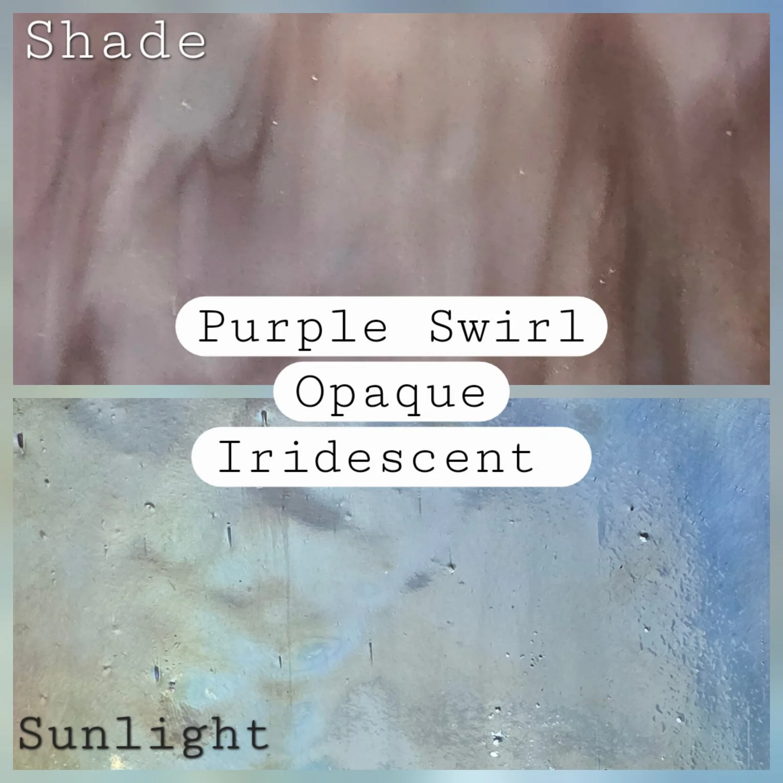 U Purple Swirl Opaque Iridescent