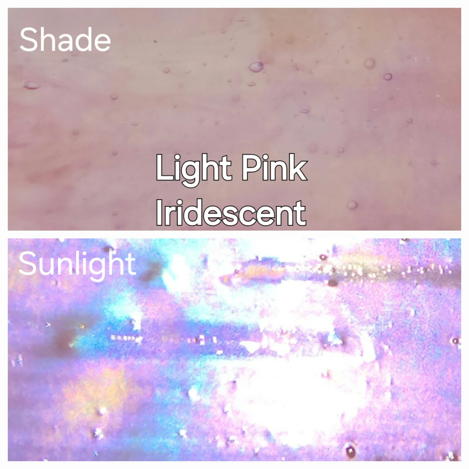 K Lt Pink Swirl Iridescent