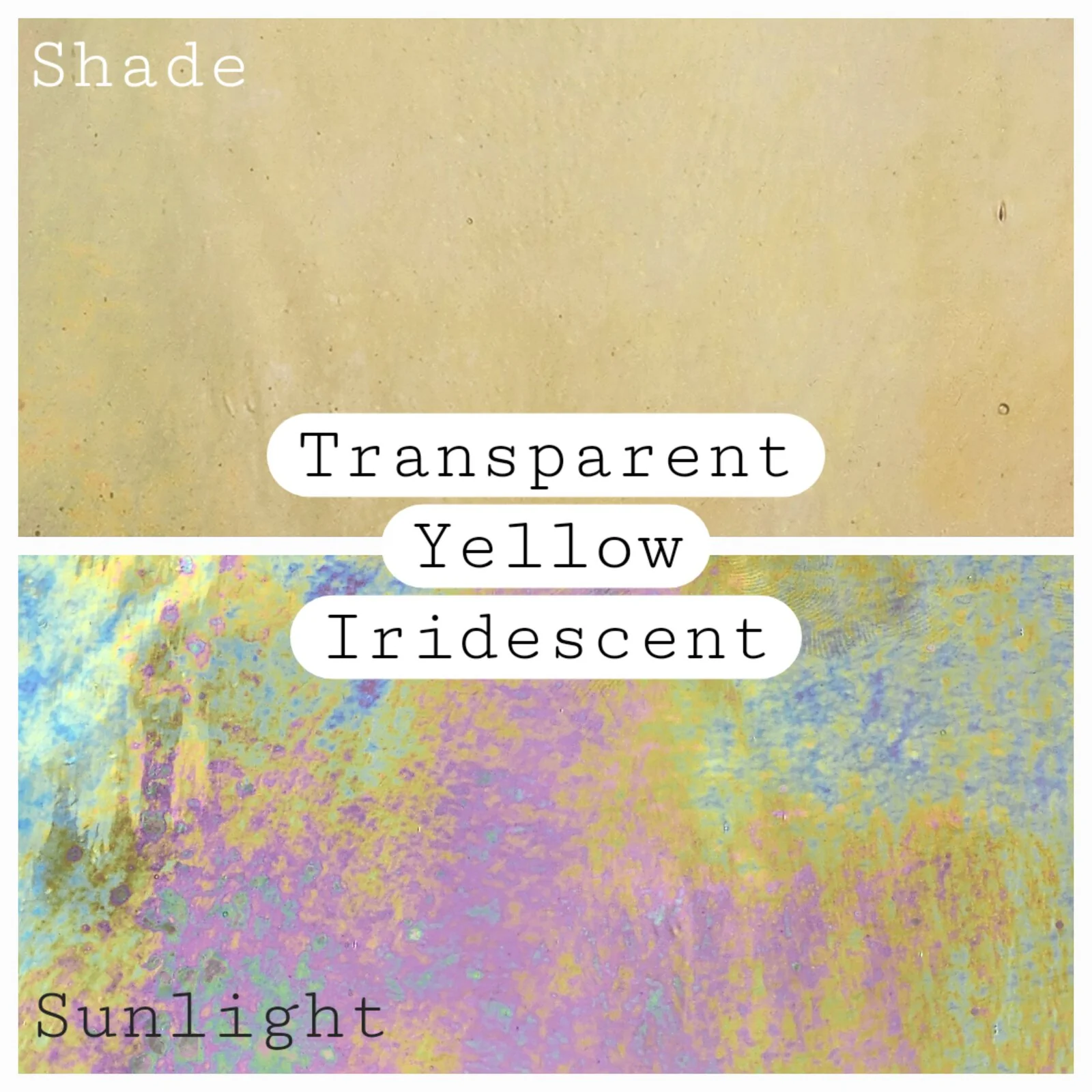 P Yellow Transparent Iridescent (Wissmach)